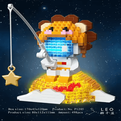 Inspire Picks Twelve Zodiac Signs Micro Building Block Set Assembly Puzzle Toy For Kids leo