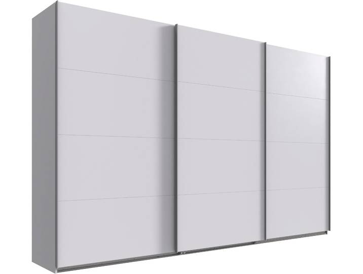 Kleiderschrank, Holzwerkstoff, Weiß, 313×208×65 cm, 3 Schwebetüren, Made in Germany, Wimex