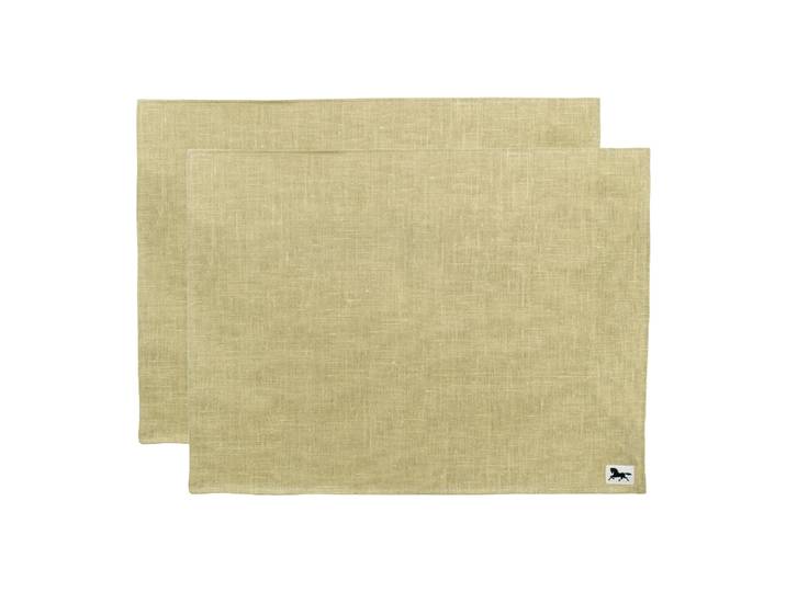 Almedahls Set de table lin 34x45 cm lot de 2 Olive