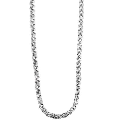 Kette ohne Anhänger ADELIA´S "Unisex Edelstahl Zopfkette Halskette" Gr. 70, silber, Halsketten, Damen, 70, Edelstahl
