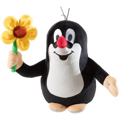 Kuscheltier HEUNEC "Kleiner Maulwurf GRS m Blume 30 cm", schwarz, gelb, Plüschfiguren, KinderH:30cm, Polyester, Kuscheltier, H:30cm