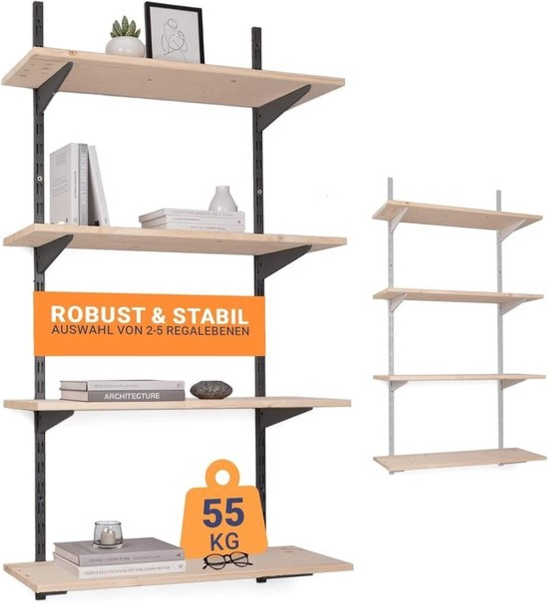 Wandrek Bouwpakket Antraciet Hoogte: 150 cm