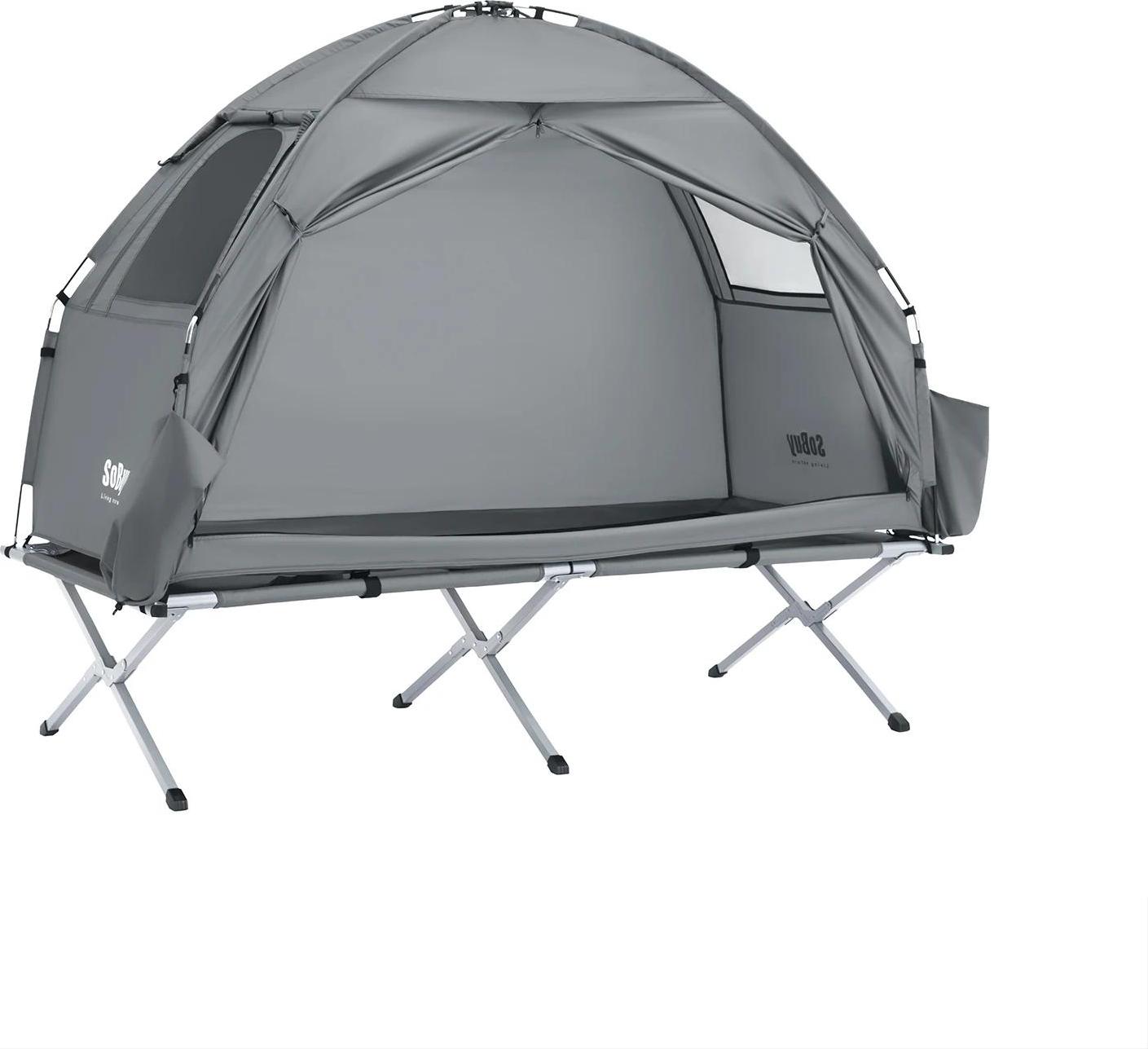 Campingzelt, leichtes Design, einfache Einrichtung, GRAU
