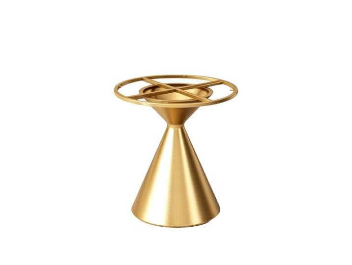 GZHERVICES Runder Beistelltisch Für Die Terrasse Aus Wasserfestem Stahl Ideal Für Heimwerkerprojekte: Robuste Tischuntergestelle Für Platten Aus Glas, Holz Oder Marmor(Gold,50x55cm)