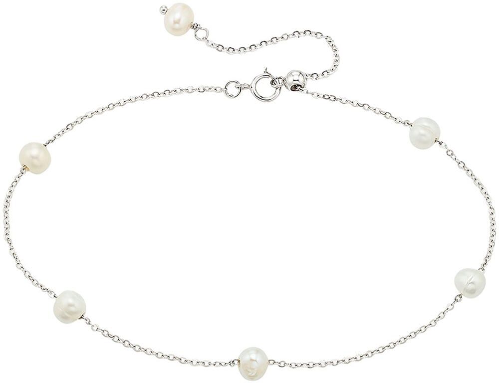 Armband "Schmuck Geschenk Armband mit Perlen", bunt (silberfarben, weiß), ANISTON JEWELRY & WATCHES, Armbänder, Damen, 24cm, Perlen Silber 925 (Sterlingsilber), Perlen, Silber 925 (Sterlingsilber), Armband, mit Perle (synth.)