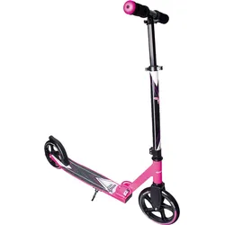 muuwmi Aluminium Scooter – Tretroller, 205 mm, ABEC 7, für Kinder und Erwachsene, GS-geprüft, höhenverstellbar, pink