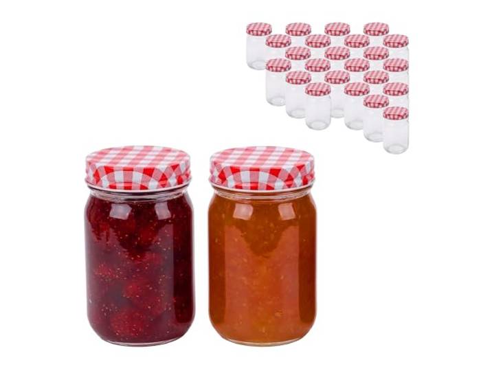 Relaxdays Bocaux lot de 25\, 400 ml\, grands bocaux transparents couvercle Twist-Off\, mise en conserve & confiture
