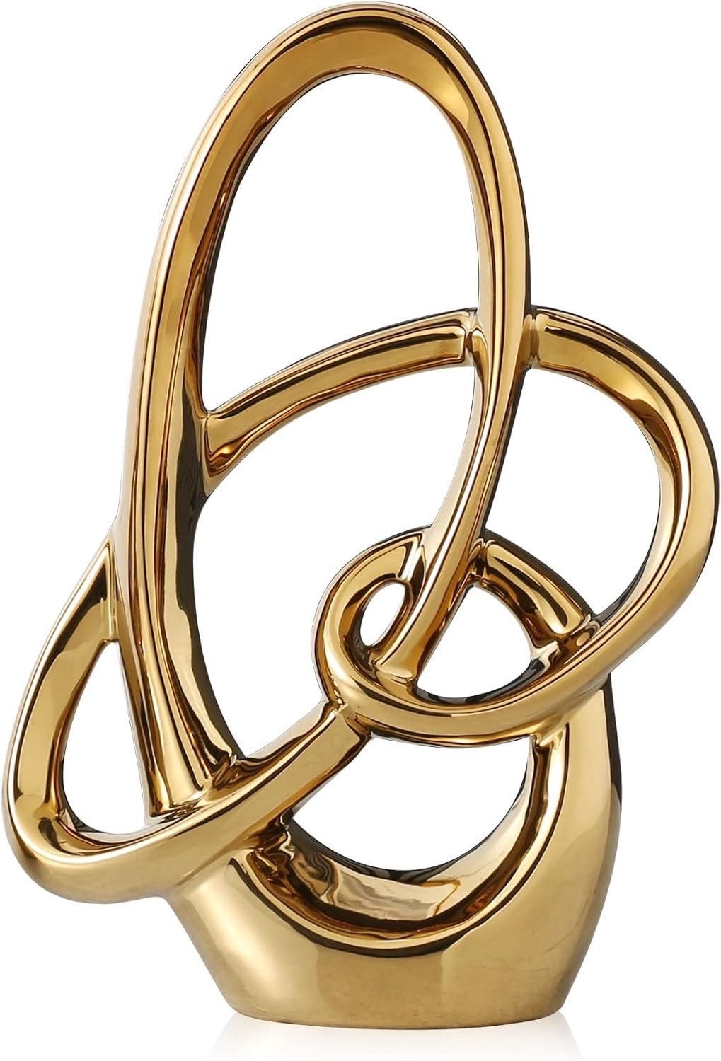 Abstracte Gouden Decoratieve Keramische Sculptuur voor Tafeldecoratie