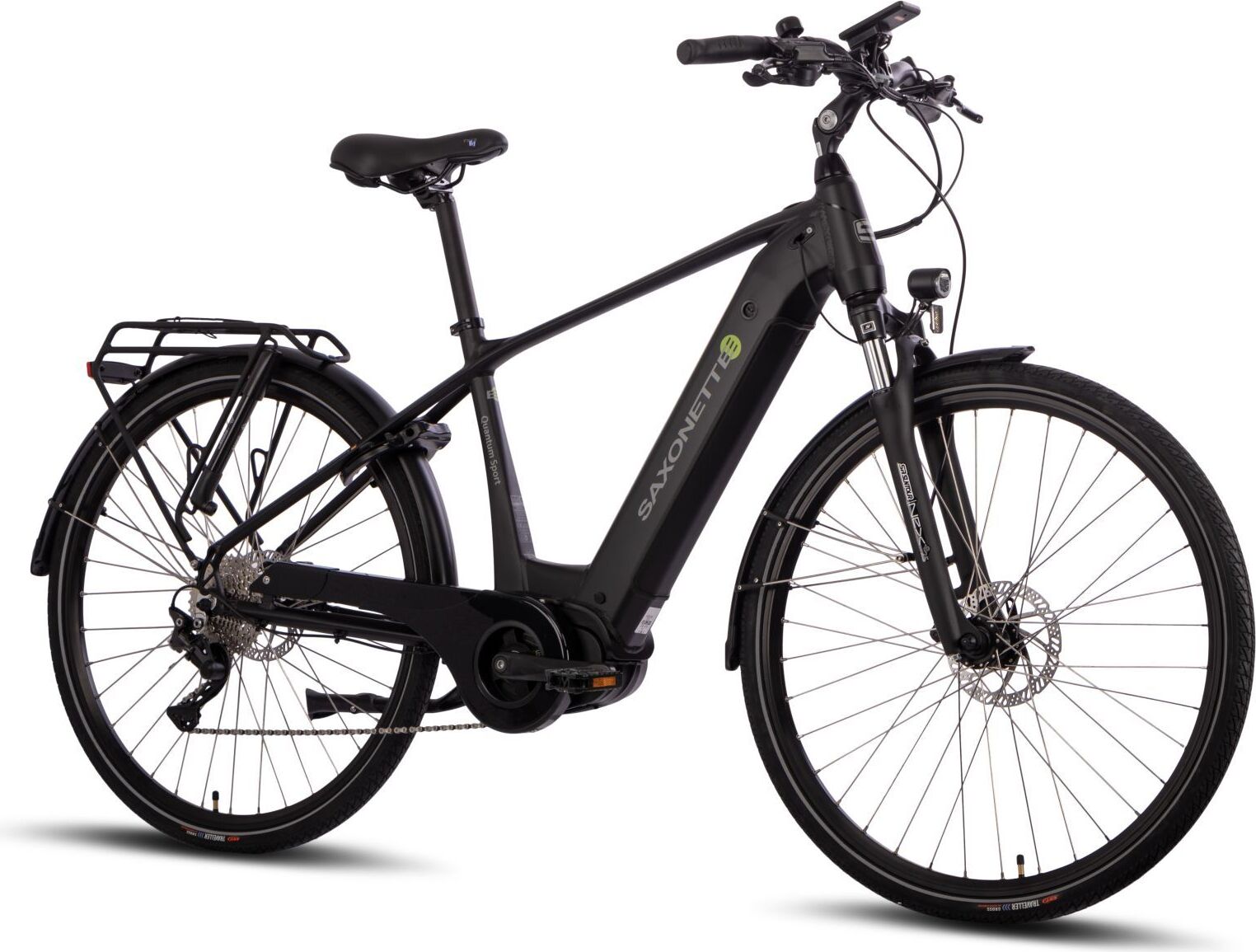 Saxonette E-Bike Mittelmotor mit 8 Gang Shimano Nabenschaltung StVZO Elektrofahrrad Pedelec Quantum Sport (Diamand) Rahmenhöhe 54 cm, Trekkingbike