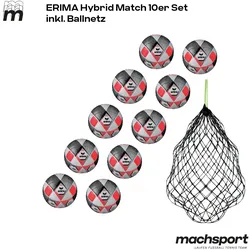 Erima Hybrid Match 10er-Set inkl. Ballnetz, Größe 5