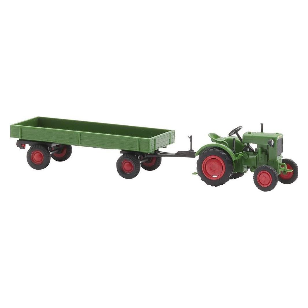 Busch 54102 H0 Landwirtschafts Modell Deutz F1M 414 mit landwirtschaftlichem Anh (54102)