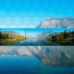 zaun|zu® Sichtschutzstreifen Fjord XXL - Bedruckter Panorama Sichtschutz 7,5m x 1,8m