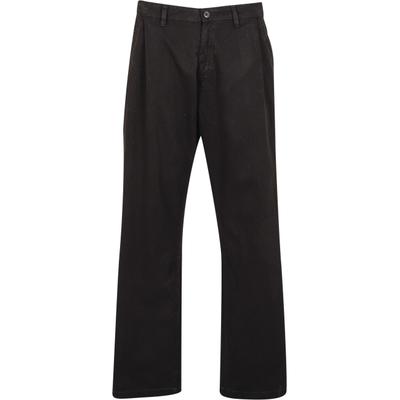 Stoffhose URBAN CLASSICS "Urban Classics Pleated Twill Pants", Herren, Gr. 32, Normalgrößen, schwarz, 100% Baumwolle, unifarben, loose fit, Hosen Stoffhose
