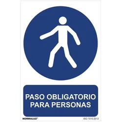 Nutzungspflichtschild „Durchgangspflicht für Personen“ PVC 0,7 mm 30 x 40 cm Normaluz