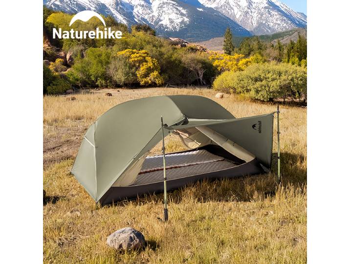Tente Naturehike Mongar Pro 1 2 3 Personnes, Tente de Randonnée Ultralégère Imperméable, Tente de Camping, Randonnée, Extérieur, Portable, Nylon 20D, Abri avec Auvent