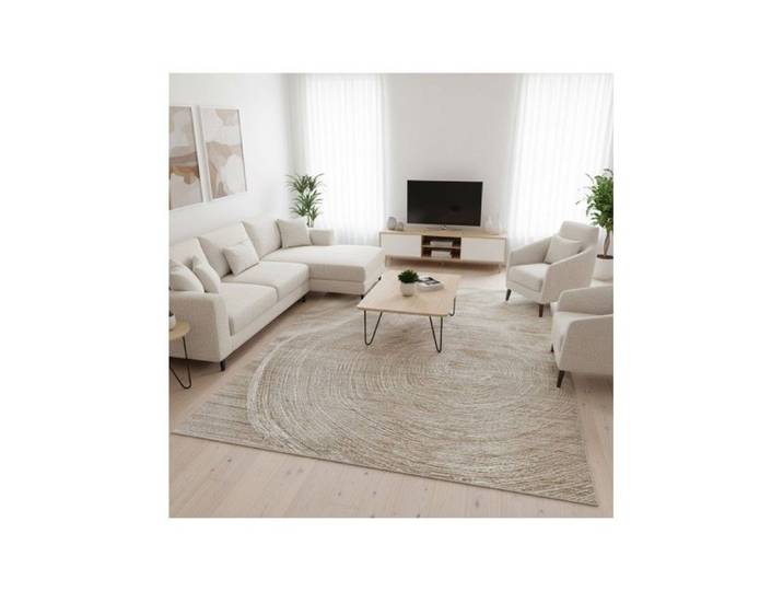 Melis Home Tapis modernes design Beige 160 x 230 cm moderne abstrait intérieur salon artistique doux résistant facile