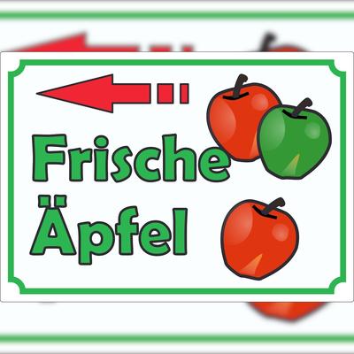 HB-Druck Werbeaufkleber Aufkleber Äpfel links A2 (420x594mm)