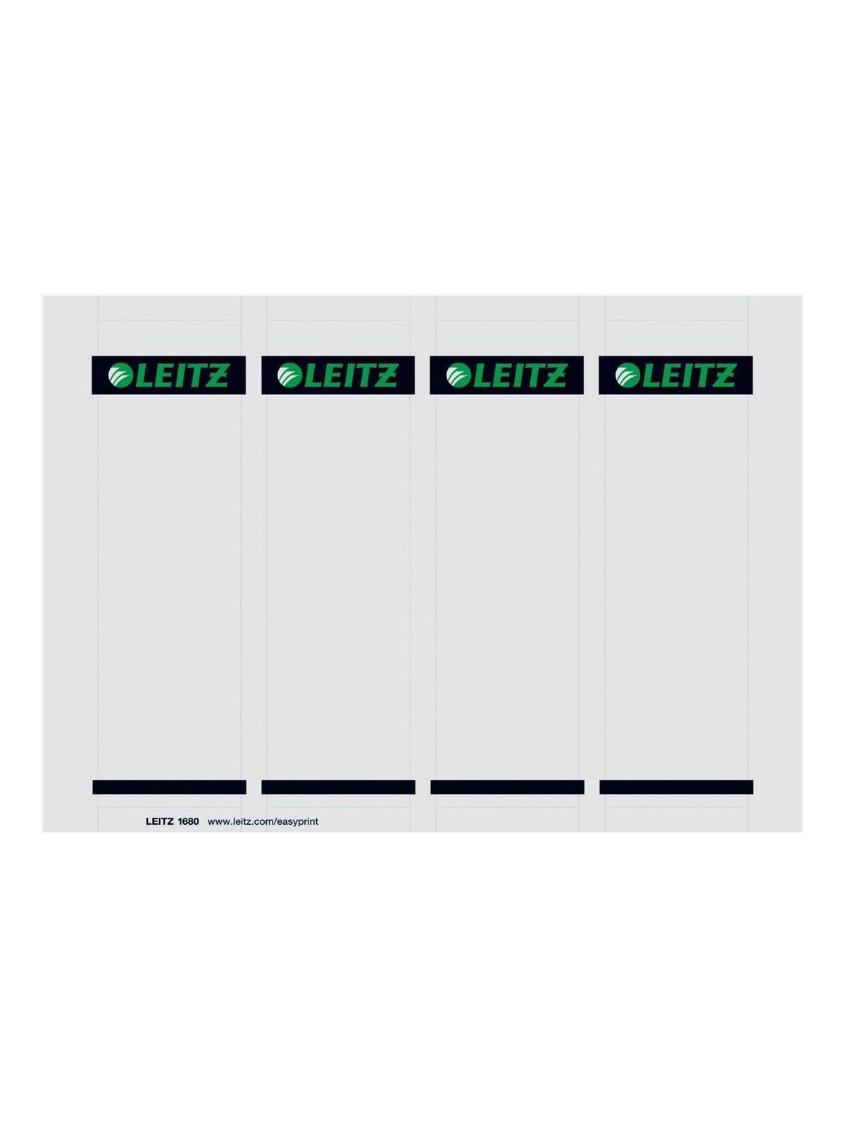 Leitz - lever arch label - grey (pack of 100)