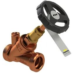 Kemper, Ventil, Gebr. GmbH + Co. KG WESER Freistrom-Absperrventil RG mit Entleerstopfen G1/4 AG DN15