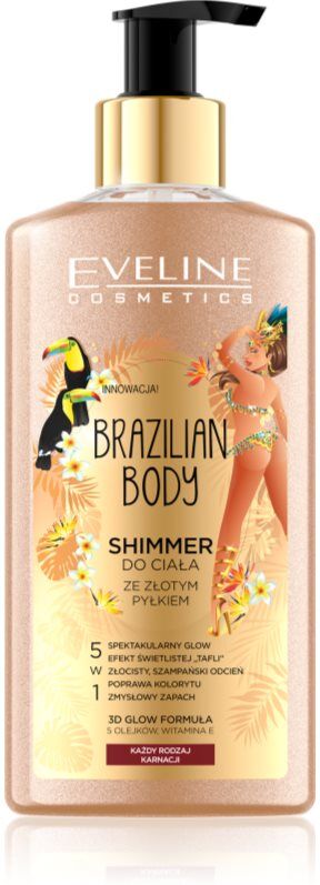 Eveline Cosmetics Brazilian Body Körperemulsion mit Glitzerteilchen 150 ml