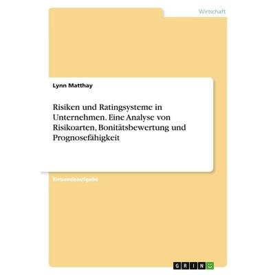 Risiken und Ratingsysteme in Unternehmen. Eine Analyse von Risikoarten, Bonitätsbewertung und Prognosefähigkeit, Taschenbuch von Lynn Matthay, GRIN,