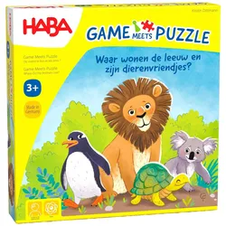 Haba Spiel Puzzle Wo wohnen der Löwe und seine Tierfreunde? Lernspiel für Kinder