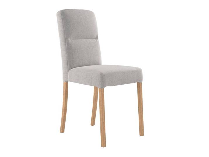 Vierfußstuhl Emma II Webstoff hellgrau, B: 43 cm