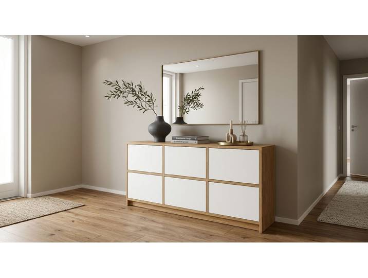 Schlichtes Sideboard – kostenlose Holzmuster Eiche Natur geölt