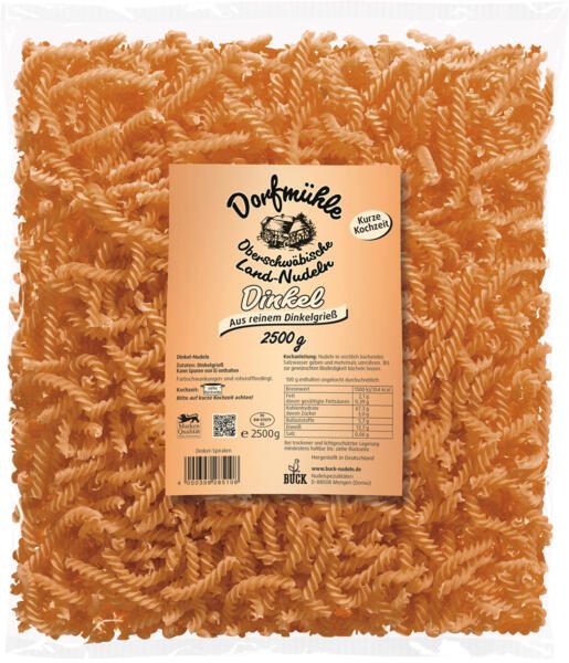 Dorfmühle Dinkelspiralen 2,5 kg 3050273000