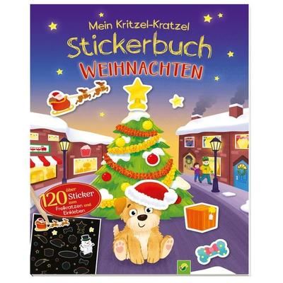 Mein Kritzel-Kratzel-Stickerbuch Weihnachten mit Bambus-Stick, Taschenbuch von , Schwager & Steinlein, 978-3-8499-2944-2
