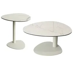 Arteca Couchtisch-Set Mostar Keramik Beige