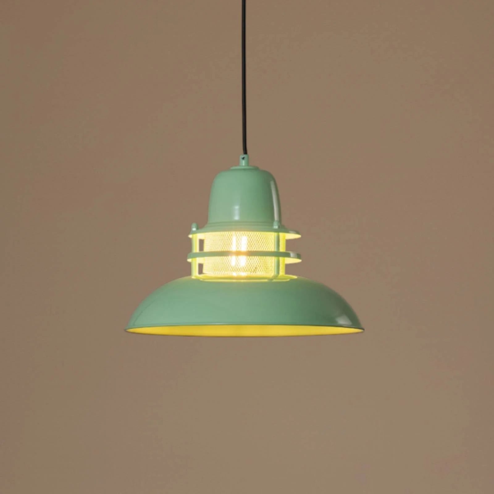 ROYALTECH Hanglamp Lorenz, Groen, Metaal, Vintage stijl voor Woon- of Eetkamer