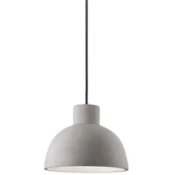 Ideal Lux Beton-Pendelleuchte OIL-5, Ø 20.5cm / H 15.5cm, E27 max. 15W, Betongrau / schwarz IDEA-129082