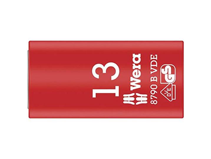 Wera 05004957001 Douille Zyklop Vde 8790 B Isolée\, Rouge\, 13