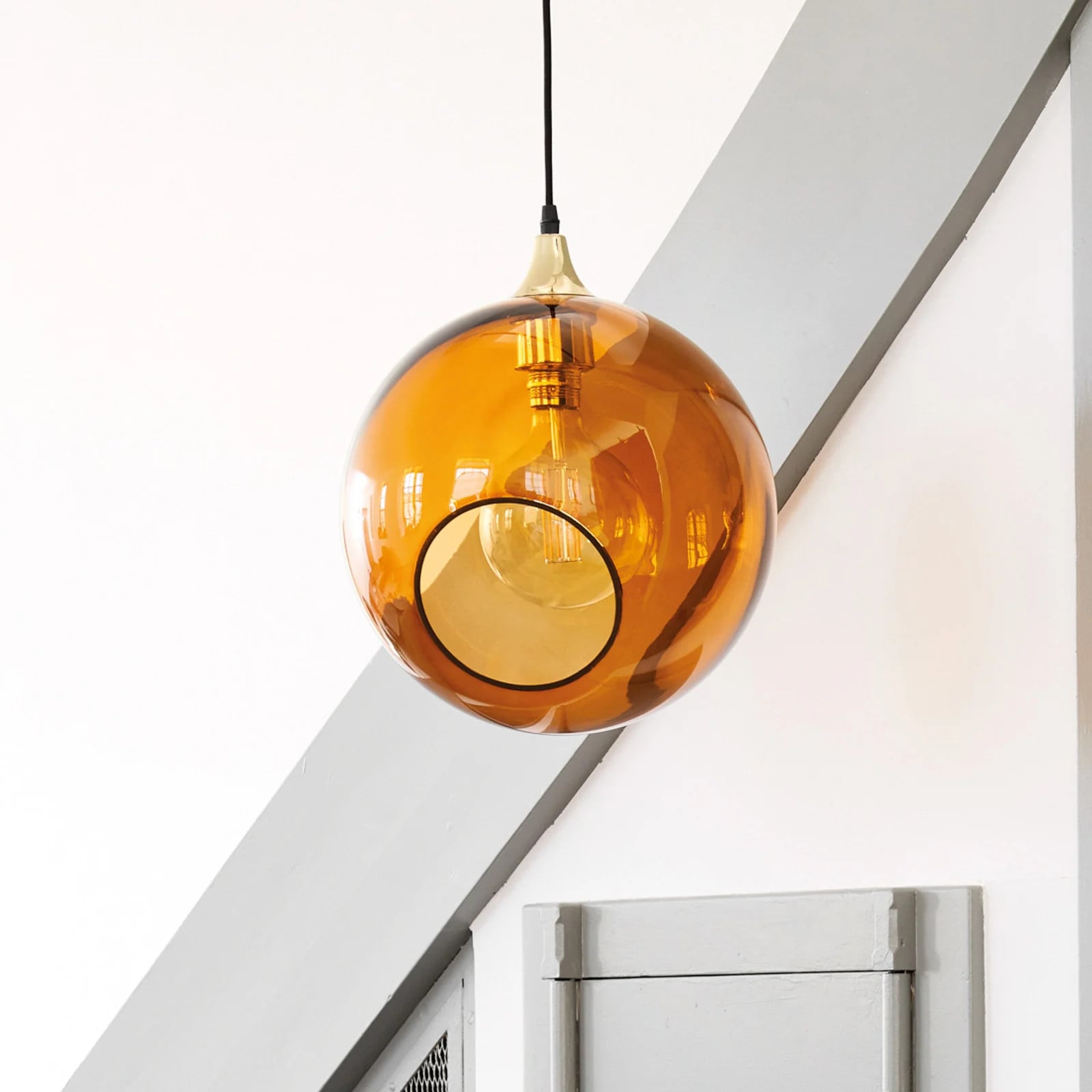 Ballroom XL hanglamp Amber DESIGN BY US van glas