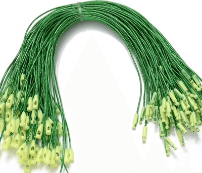 Inspire Curations 100PCS Christmas Ornament Hanging Strings Christmas Ornament Hooks Polyester Hanging Cords For Tree Decorations green