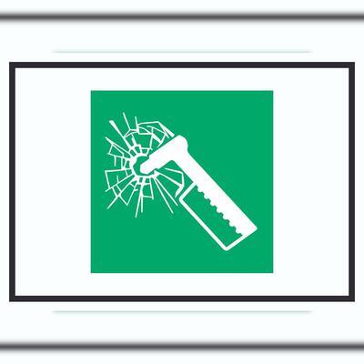 HB-Druck Notfallhammer Symbol A2 (420x594mm) Schild