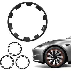 VEVOR 4x Radkappen für Tesla Model Y 2025, 20 Zoll Radzierblenden aus ABS Kunststoff, Radblenden 4er Set mit 10 Speichen & Snap-On-Montage Design, R20 Radabdeckungen für Deko & Daubschutz, Mattschwarz