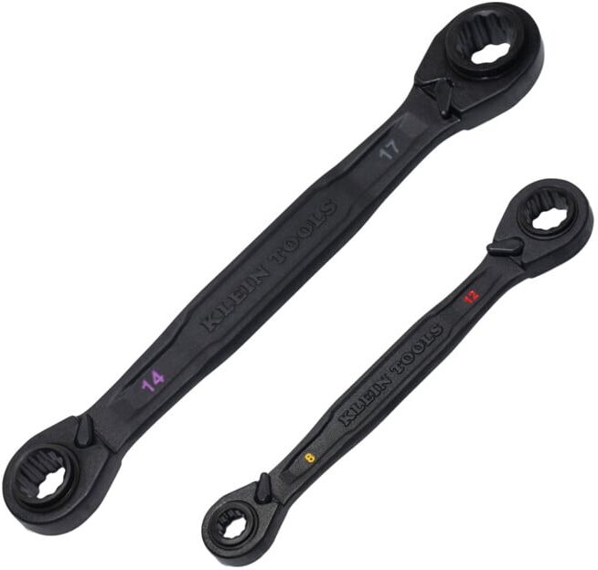 Klein Tools Jeu de clés à cliquet 4-en-1 métrique 2 pièces (68216M)