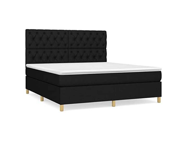 PUGYNBK Boxspringbett, Taschenfederkernmatratze, 160 x 200 cm Verstellbares Kopfteil, mittlere Festigkeit, atmungsaktiver Stoff, stabile Unterstützung