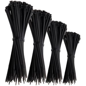 Offgridtec Kabelbinder 8-01-021630, Kunststoff, 100/150/200/300mm, schwarz, UV-beständig, 200 Stück