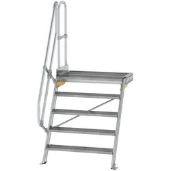 MUNK Treppe mit Plattform 60° inkl. einen Handlauf, 1000mm Stufenbreite, 5 Stufen