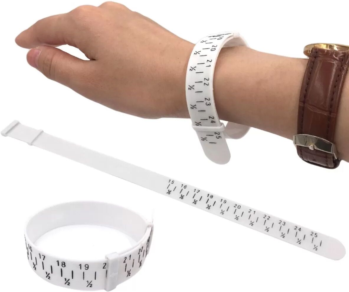 INF Weißes Armreif-Messband 2er-Pack — ABS Armband-Größenmesser für präzise Armreif- und Armbandmessung