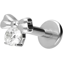 Titan Labret mit Innengewinde SCHLEIFE + KRISTALL