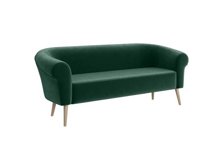 MEBLINI Mini Sofa 3-Sitzer für Wohnzimmer - Mini Lounge für DREI Personen - Küchensofa - Sofa Klein - Emilia - 3 - Grün Samt