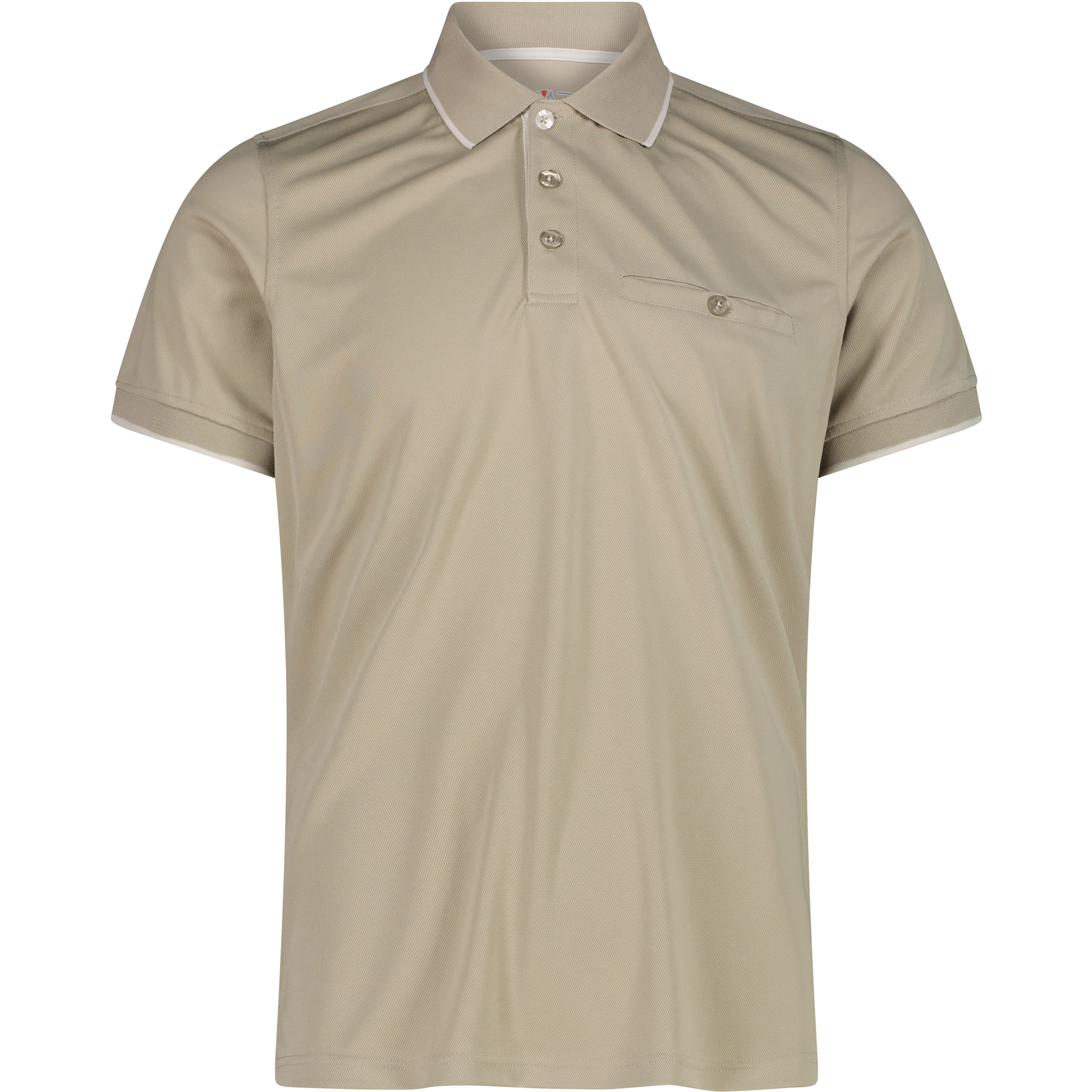 CMP Piquet Polo Herren T-Shirts beige Größe L Lifestyle Atmungsaktiv