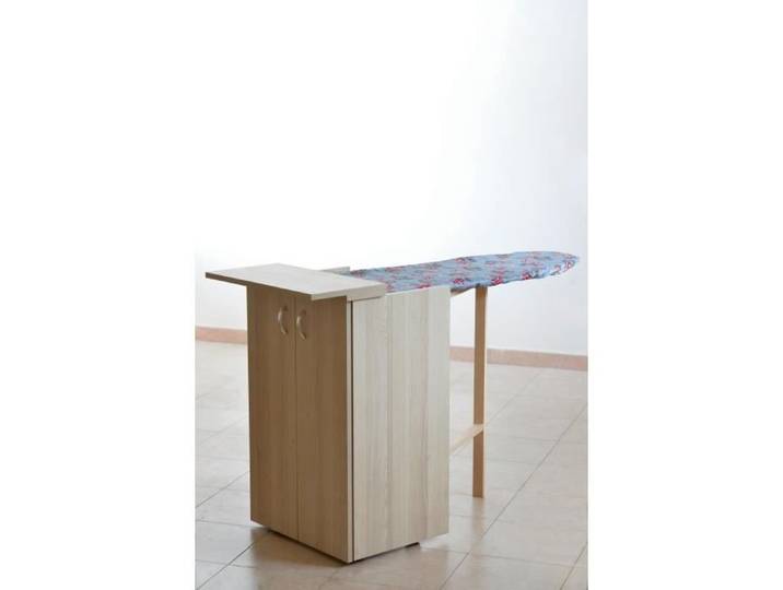 Armoire à repasser - JOLLY - Bois polyvalent - Portes en chêne blanchi