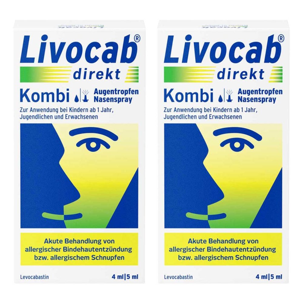 Kenvue Germany GmbH (OTC) Livocab direkt Kombi bei Allergie - Augentropfen & Nasenspray, 4 08104681