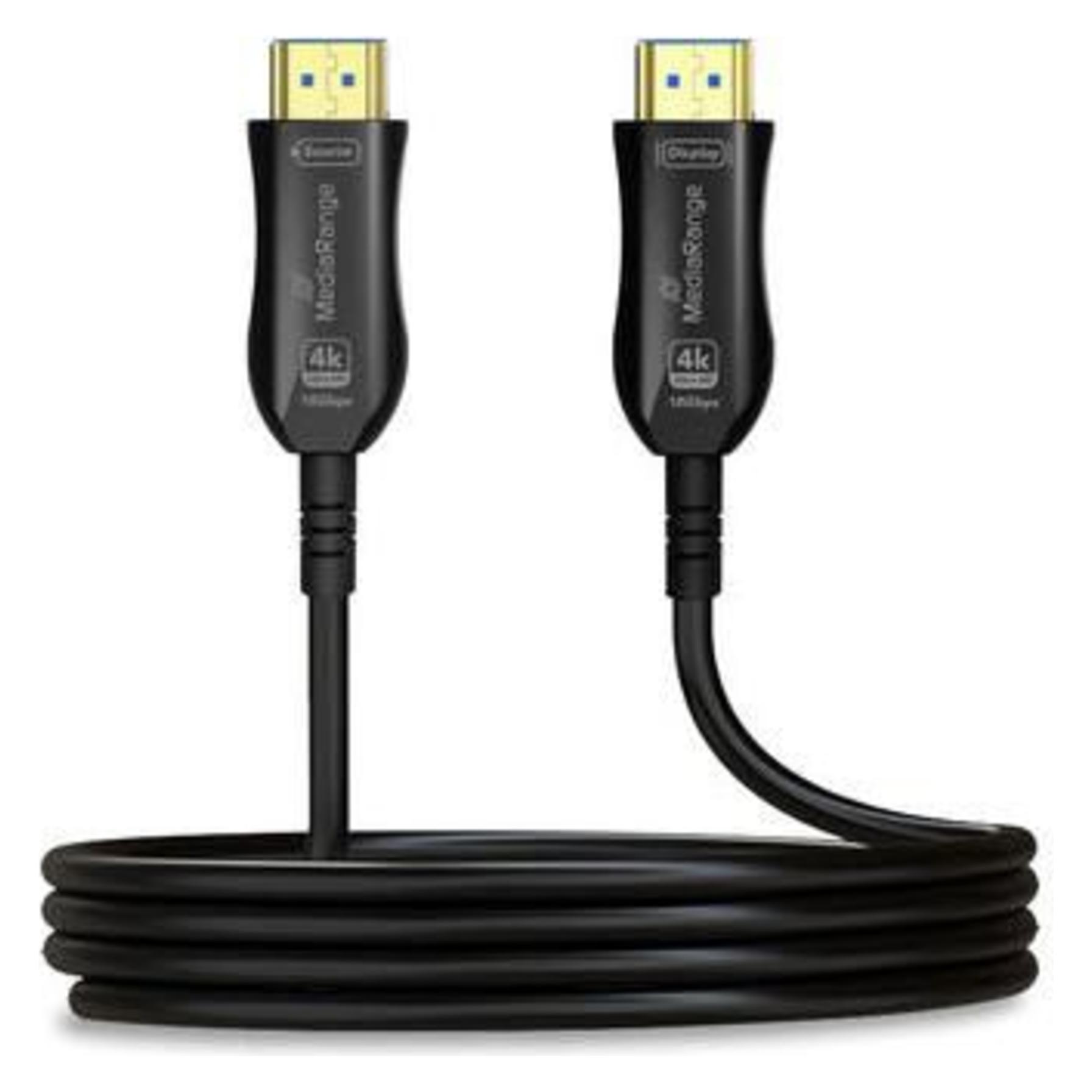 MediaRange HDMI High Speed Ethernet Kabel AOC 18Gibt/s 15m (15 m) (MRCS223)