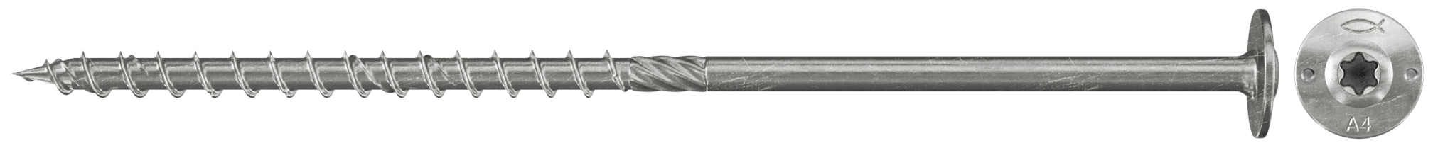 fischer Deutschland Vertriebs GmbH fischer Holzbauschraube PowerFast 6,0 x 180 Tellerkopf A2 nichtrostender Stahl Teilgewinde Innenstern TX 657439